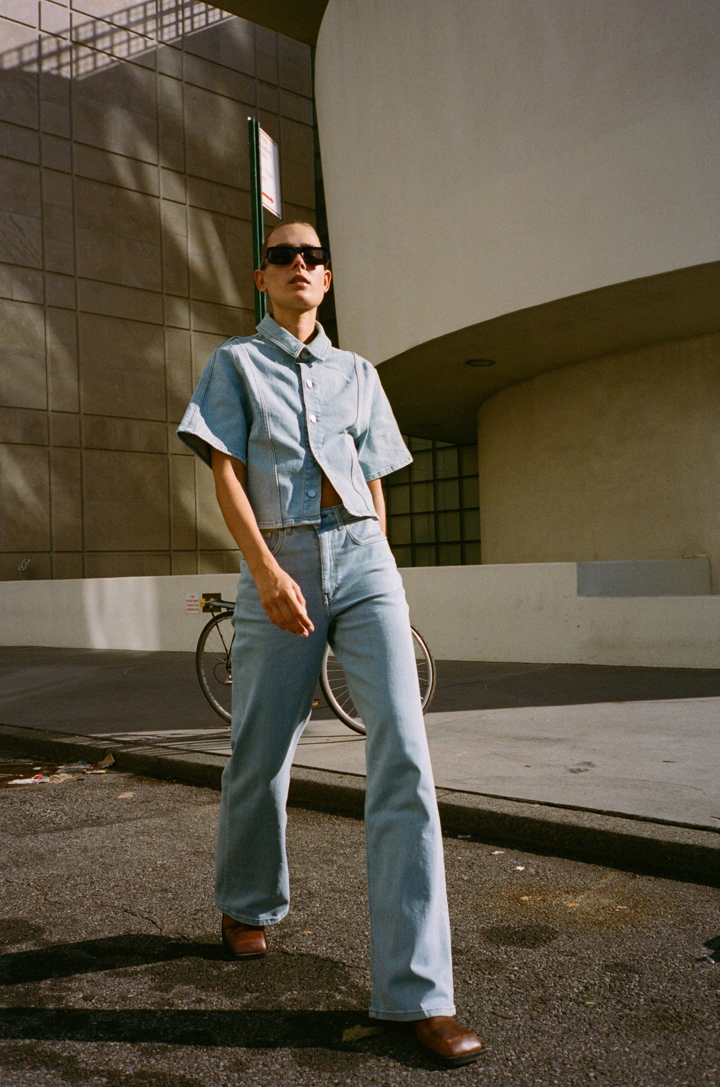 Jolene Denim Shirt s/s - Stone Washed
