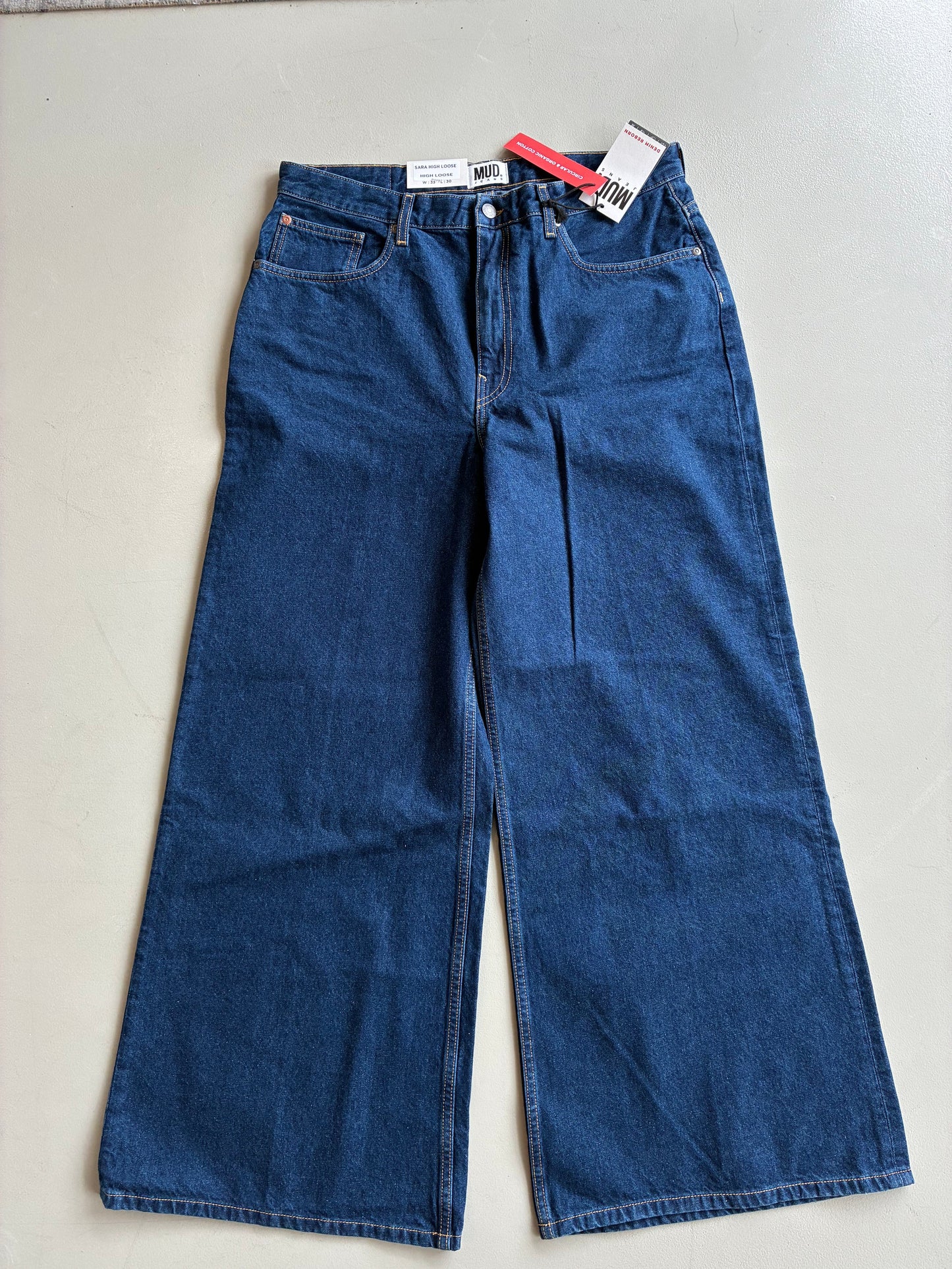 Sara High Loose - Stone Indigo