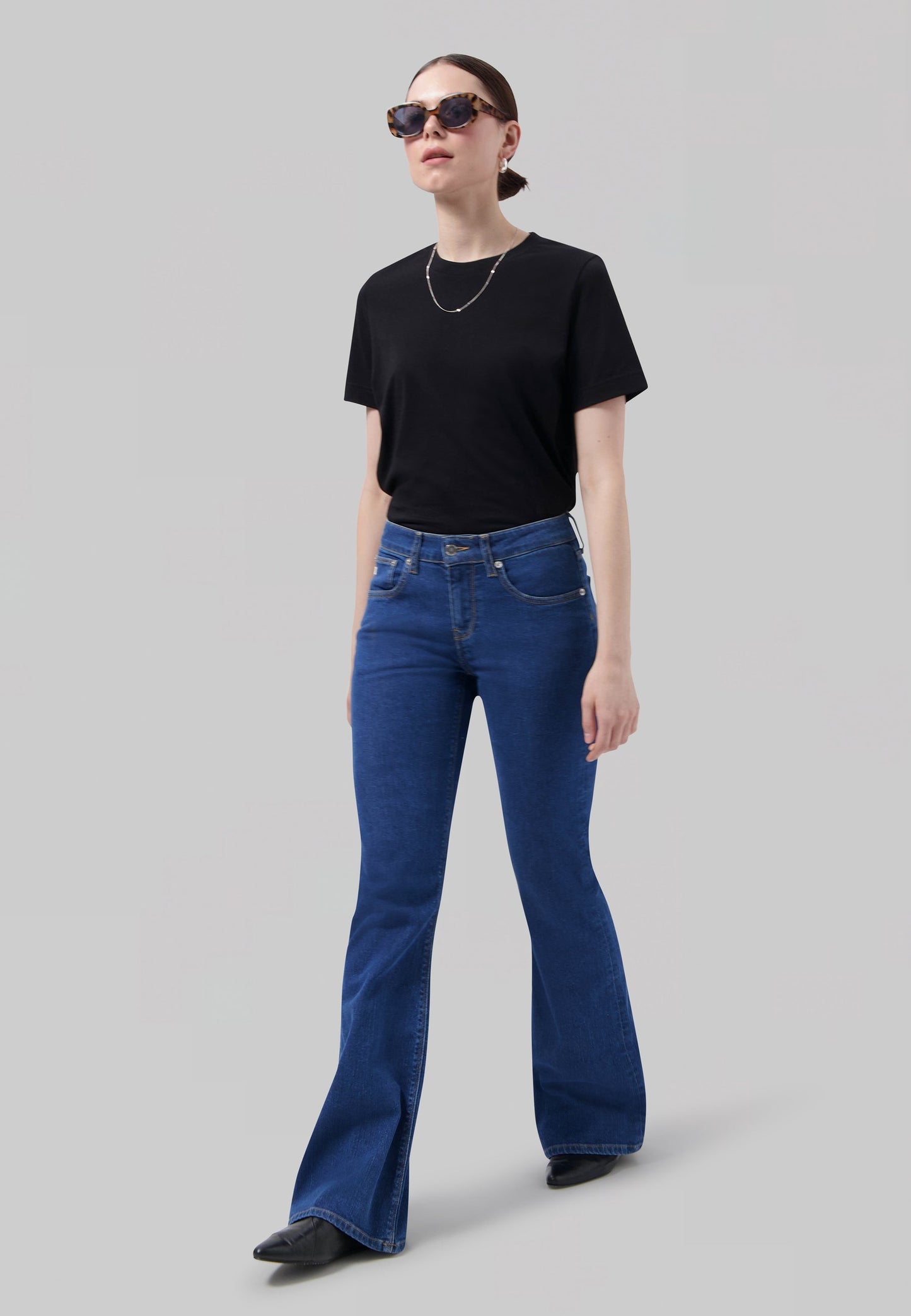 Fiona Flared  -  Stone Indigo