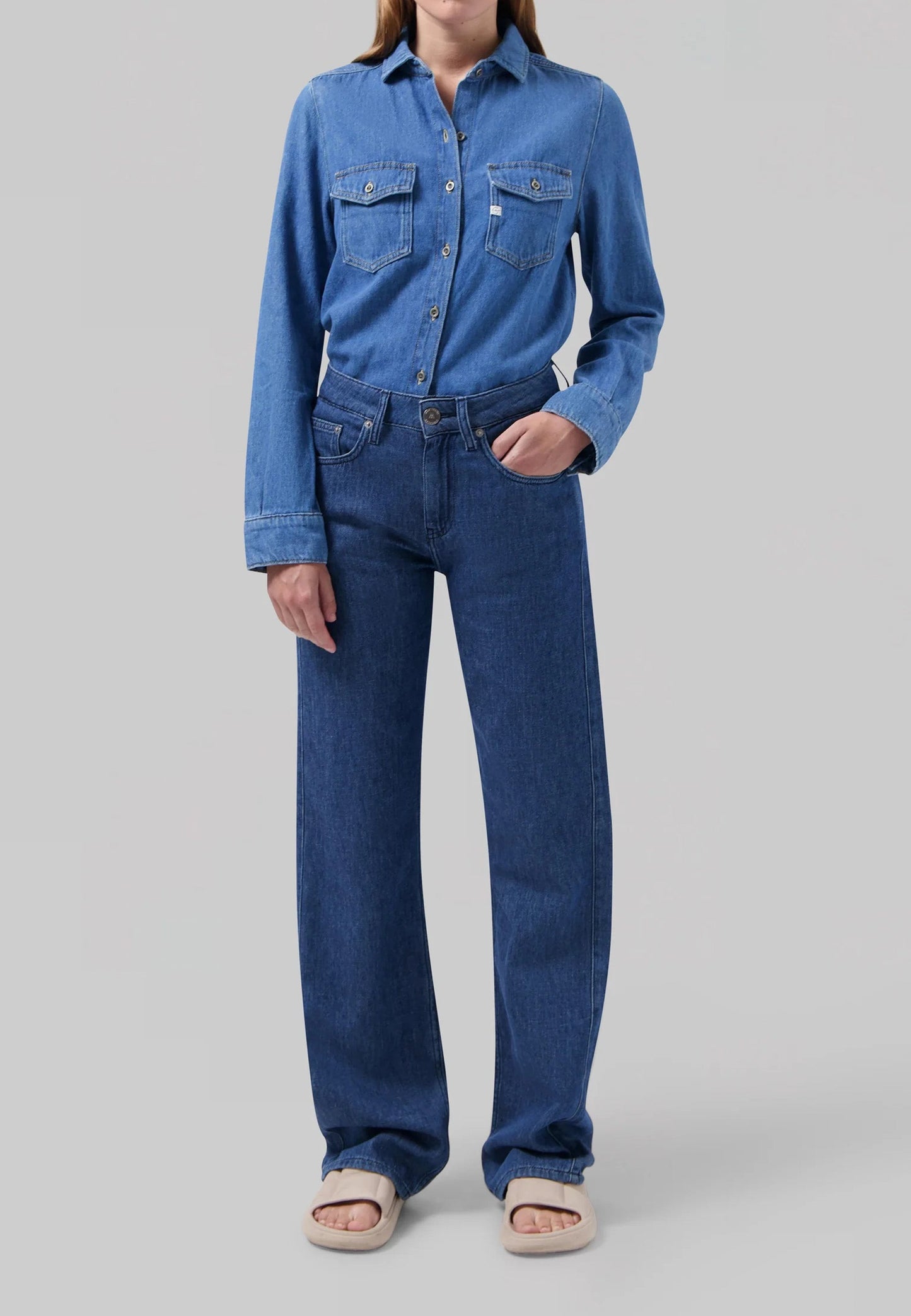 Loose Jamie Flow  -  Stone Indigo