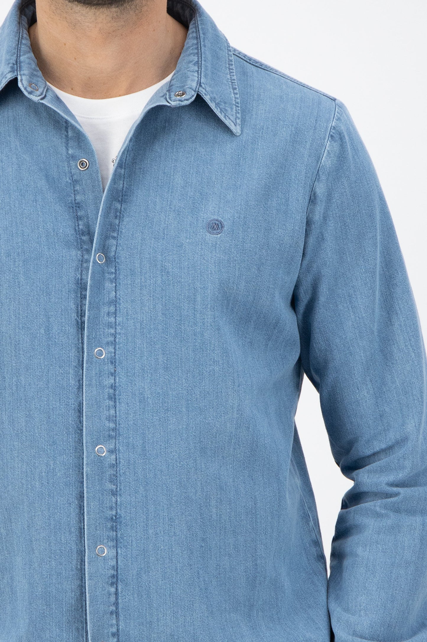 Don Denim Shirt - Stone Blue