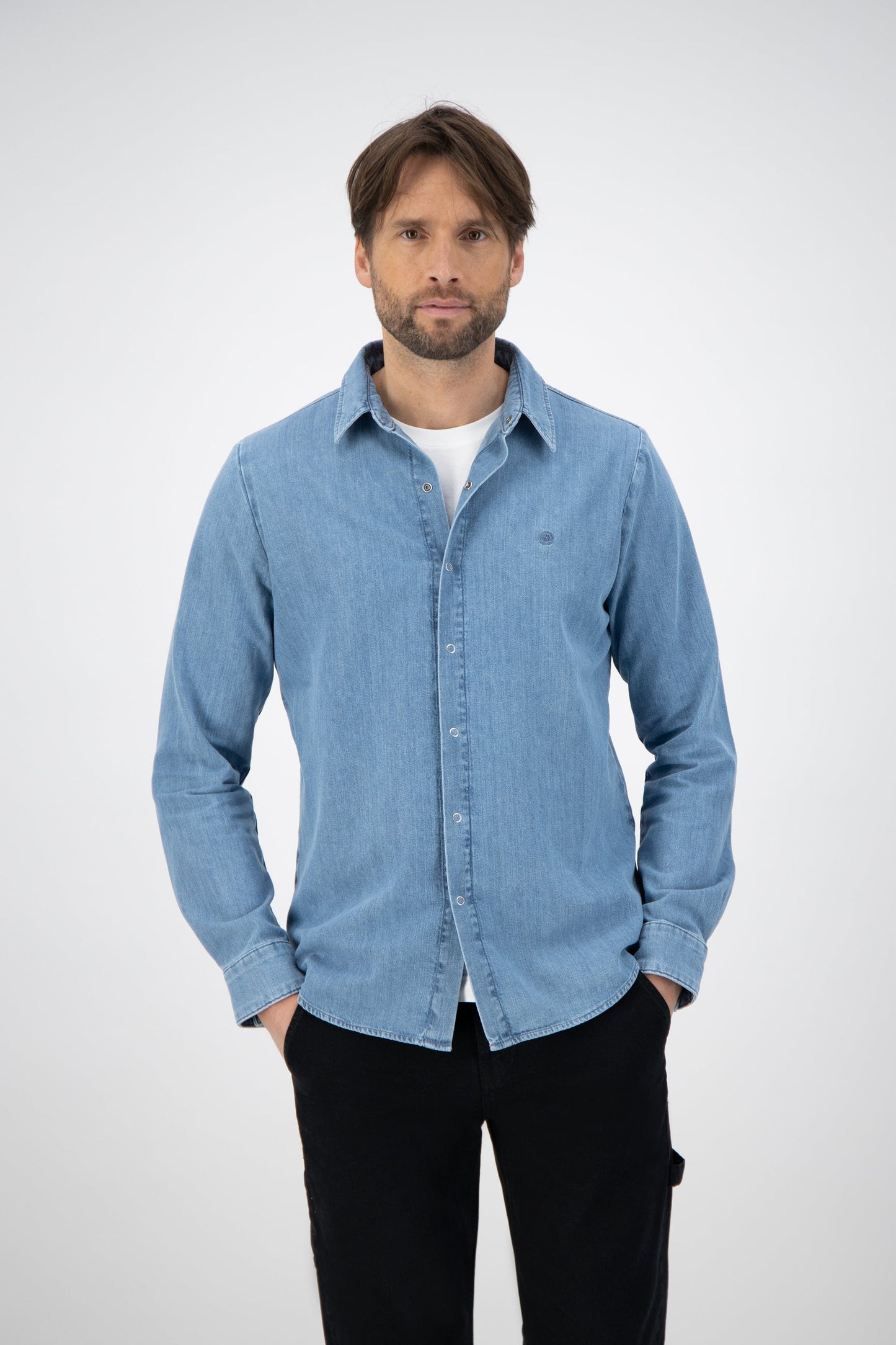 Don Denim Shirt - Stone Blue