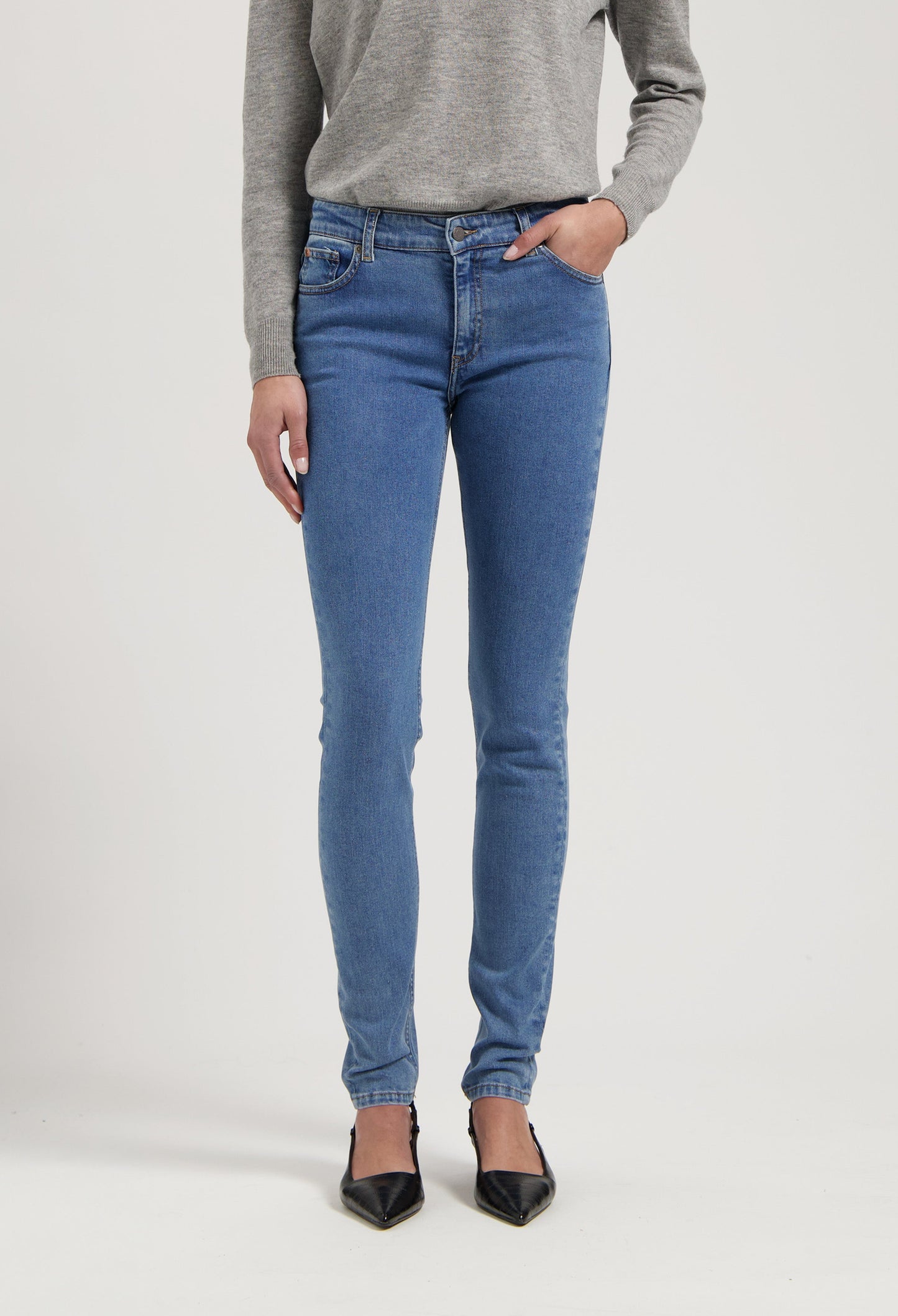 Skyler Mid Skinny - Stone Vintage