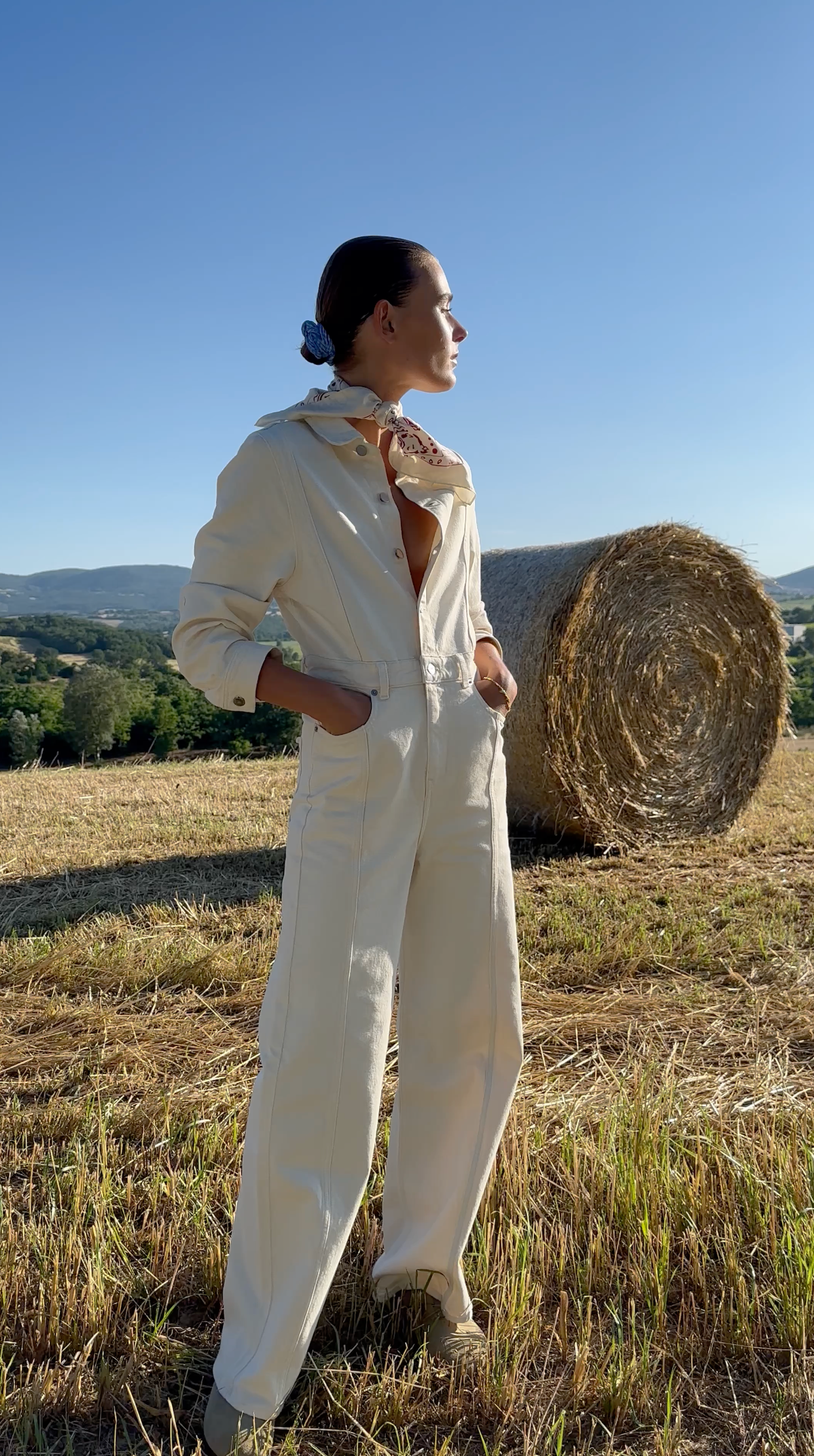 Lauren Denim Jumpsuit s/s - Natural