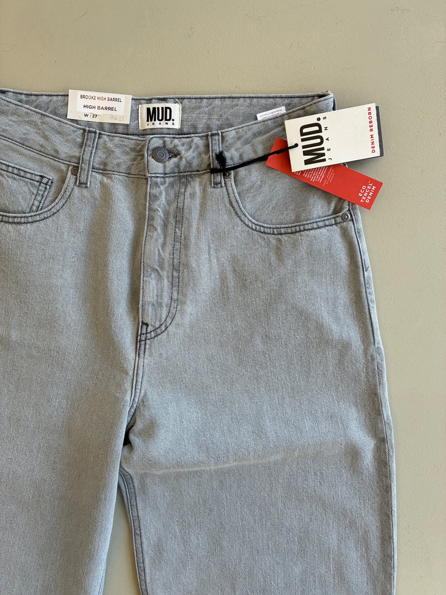 Brooke High Barrel - Light Grey