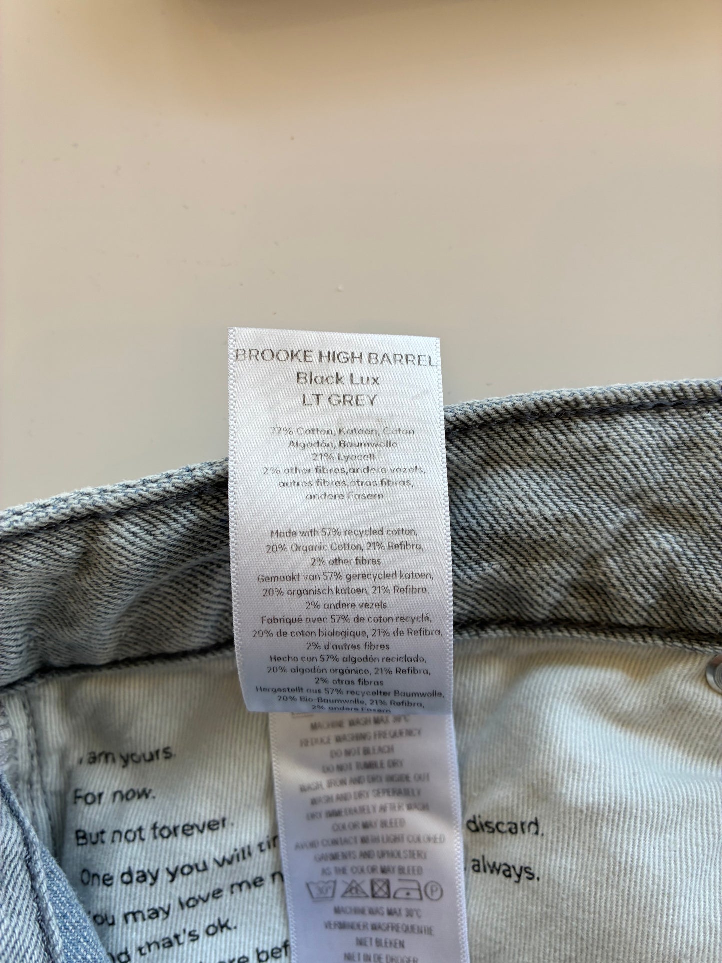 Brooke High Barrel - Light Grey