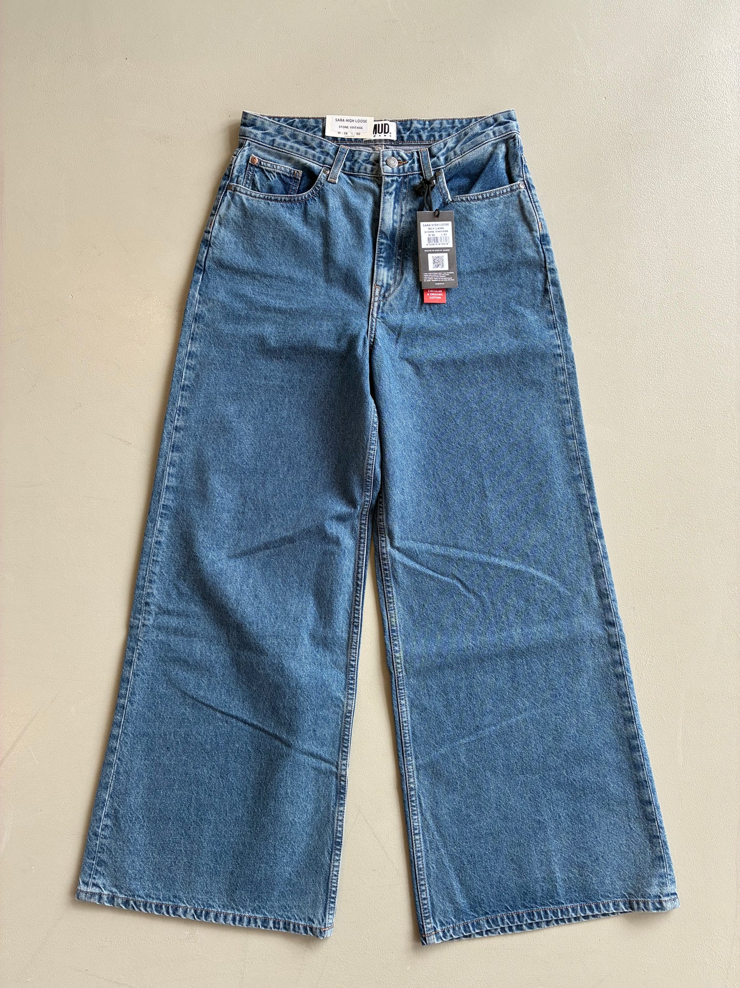 Sara High Loose - Stone Vintage