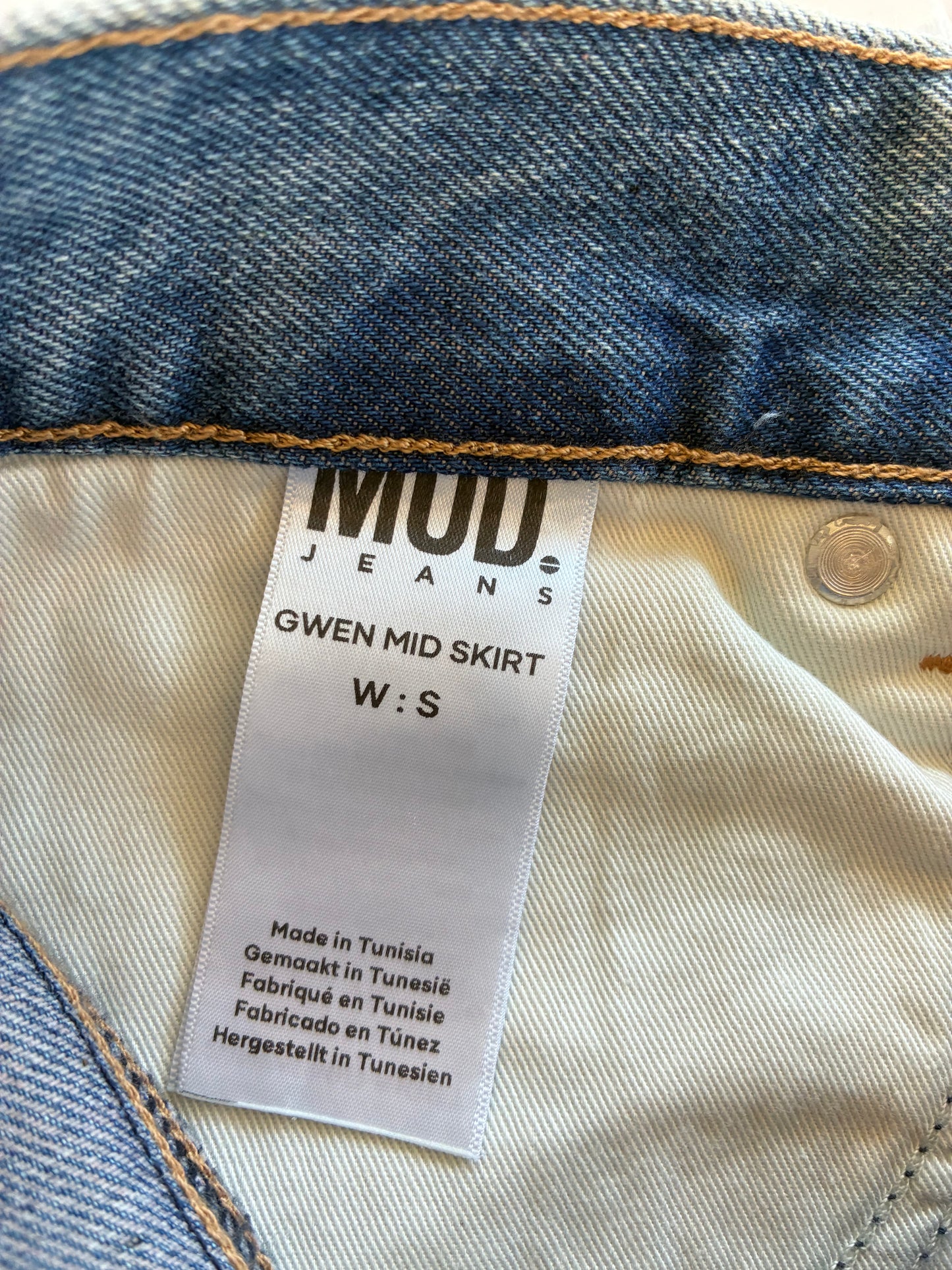 Gwen Mid Skirt - Stone Vintage