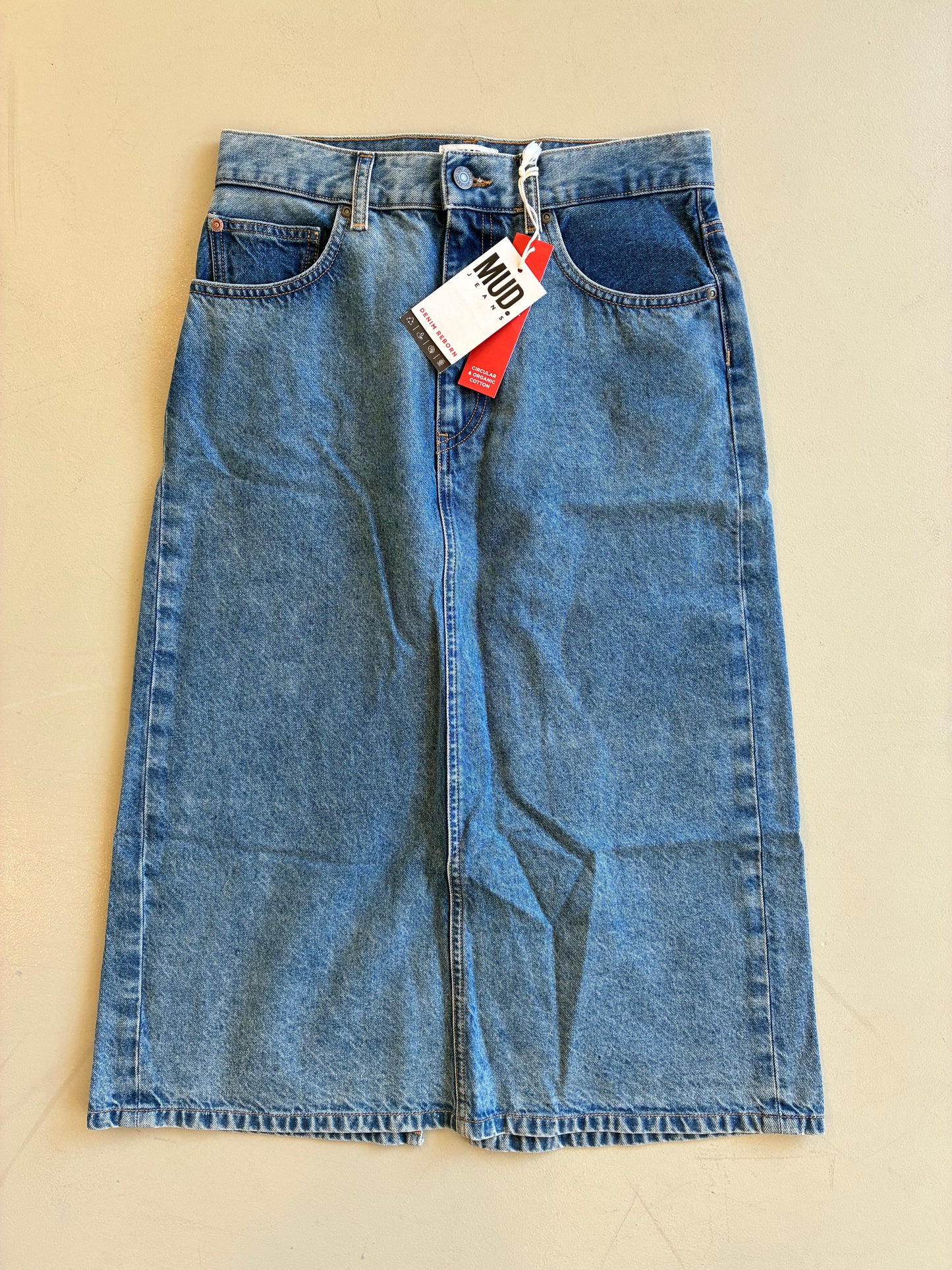 Gwen Mid Skirt - Stone Vintage