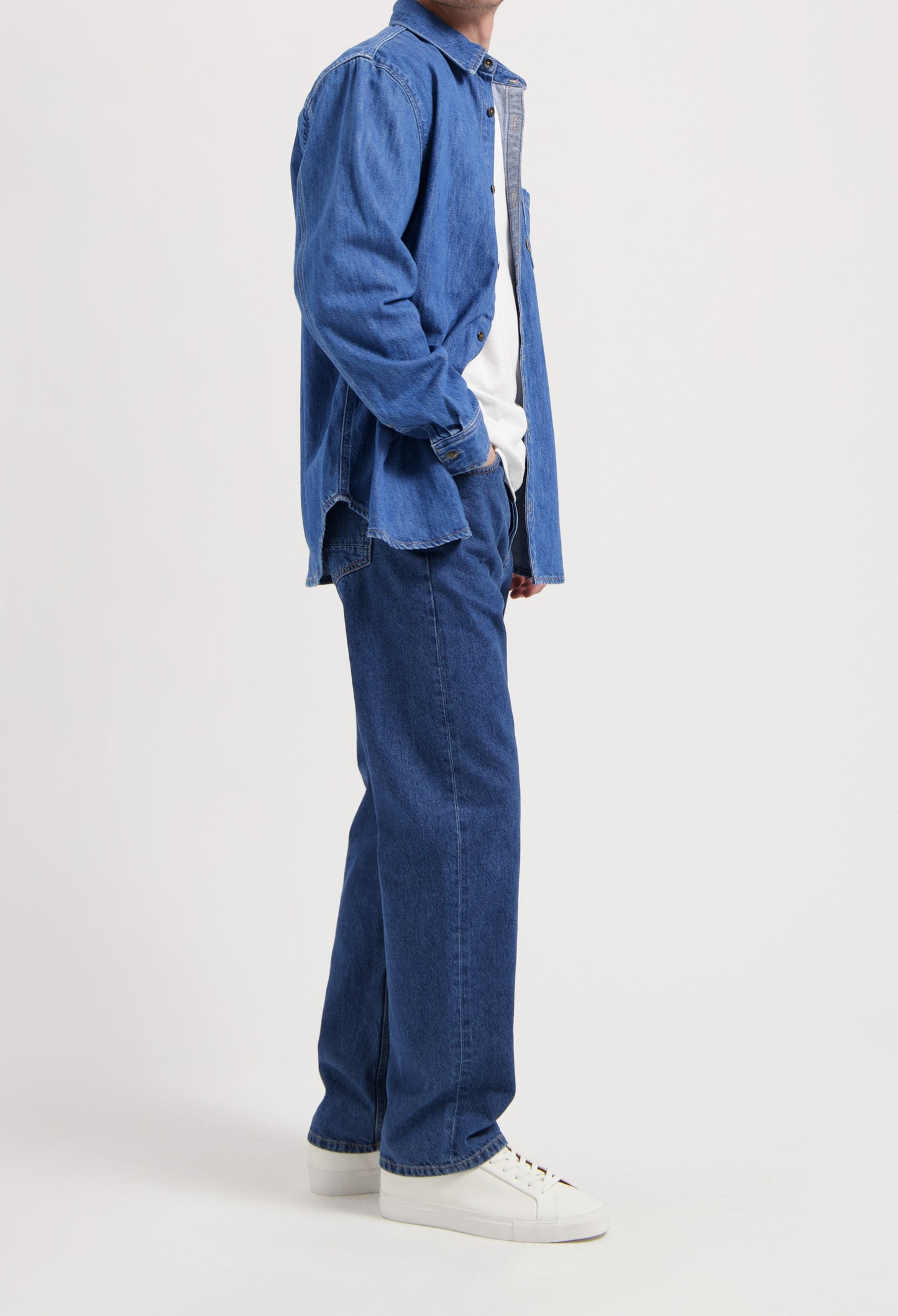 Chris Denim Shirt - Medium Stone