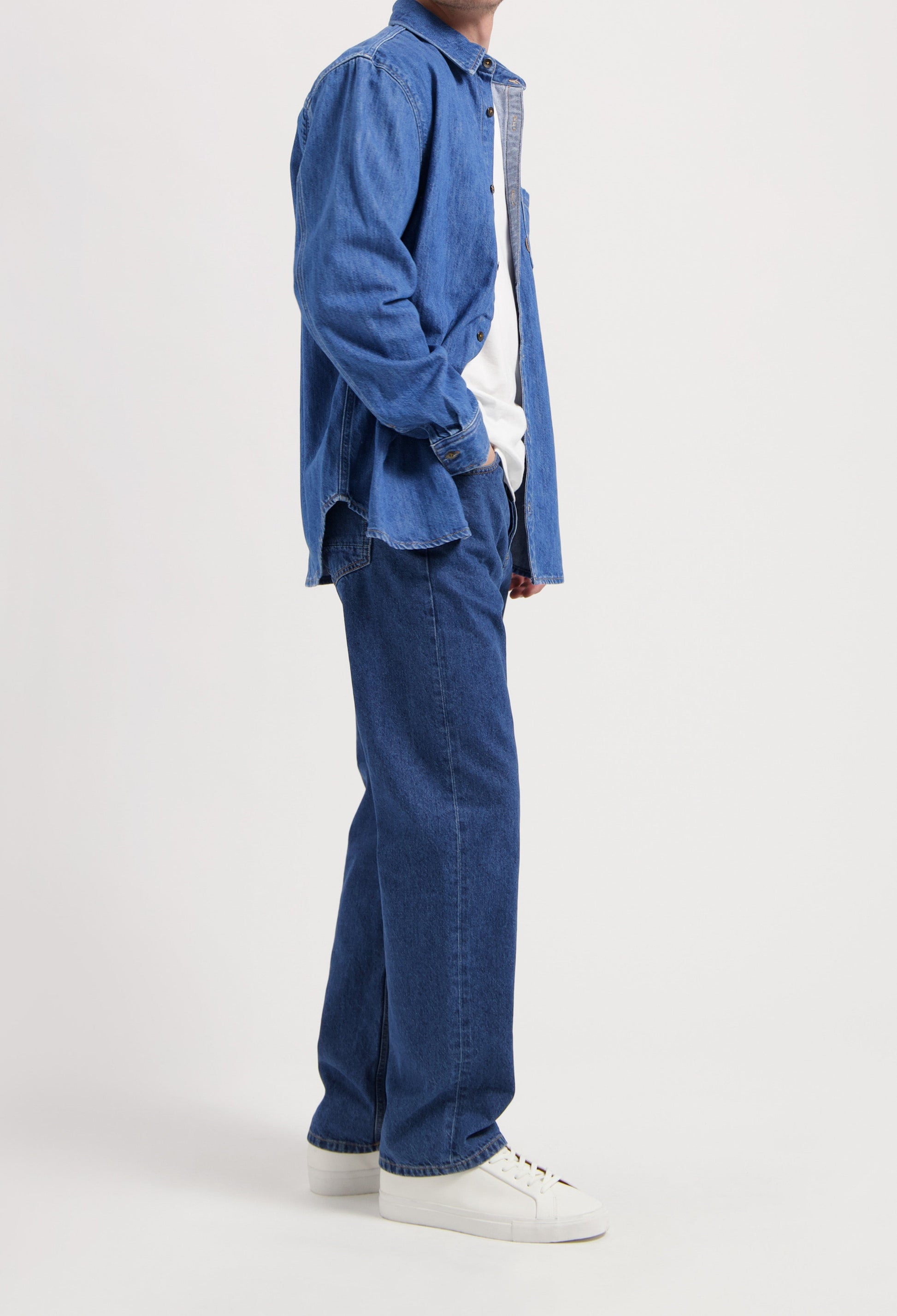 Chris Denim Shirt - Medium Stone