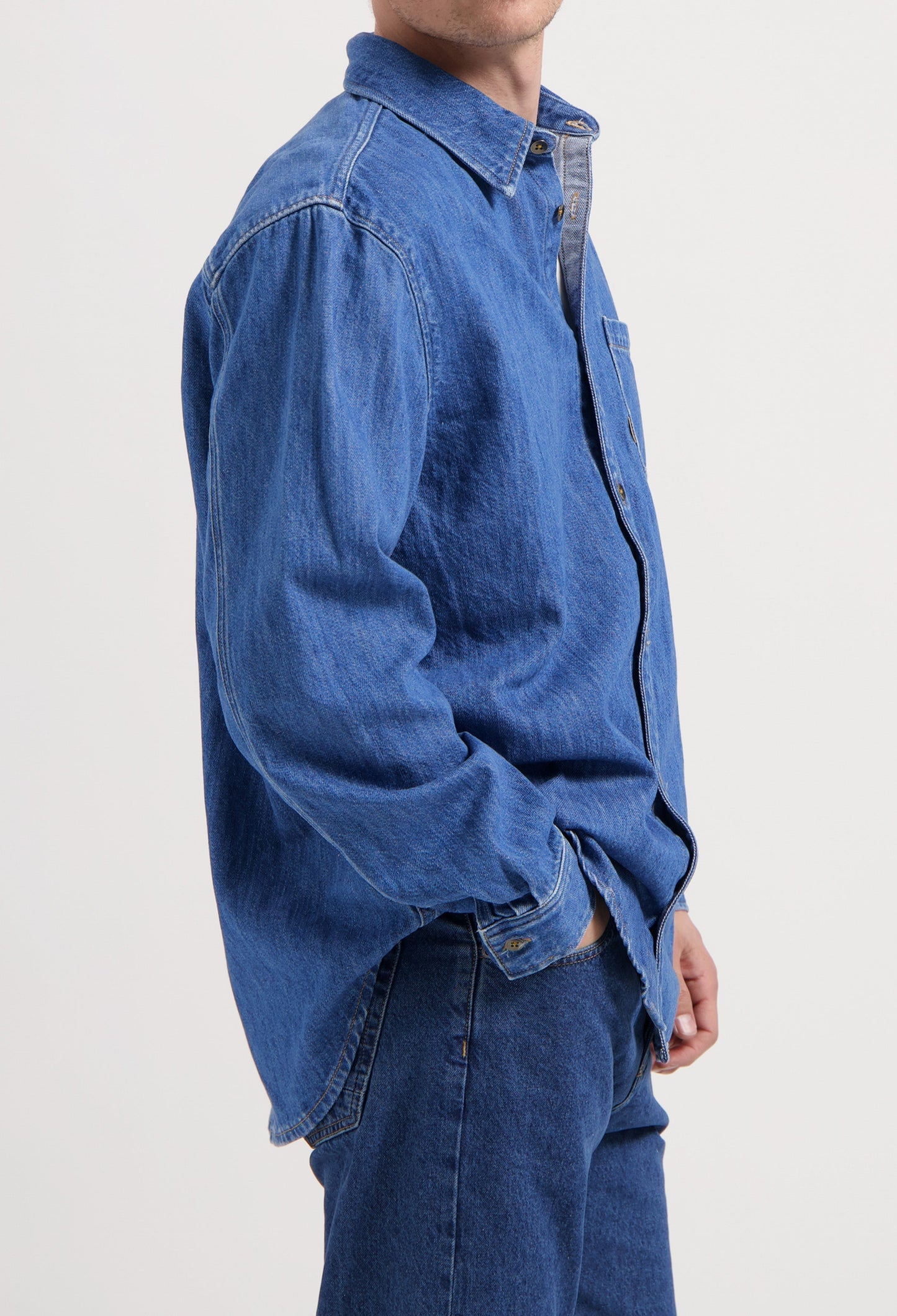 Chris Denim Shirt - Medium Stone