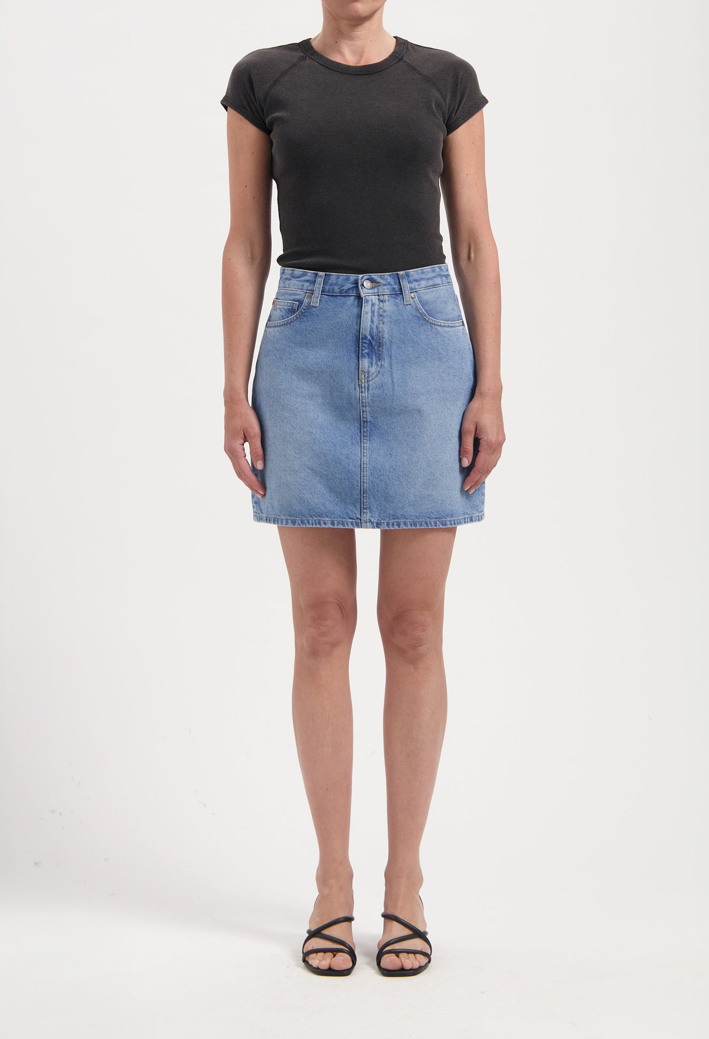 Audry Mini Skirt - Light Stone Vintage