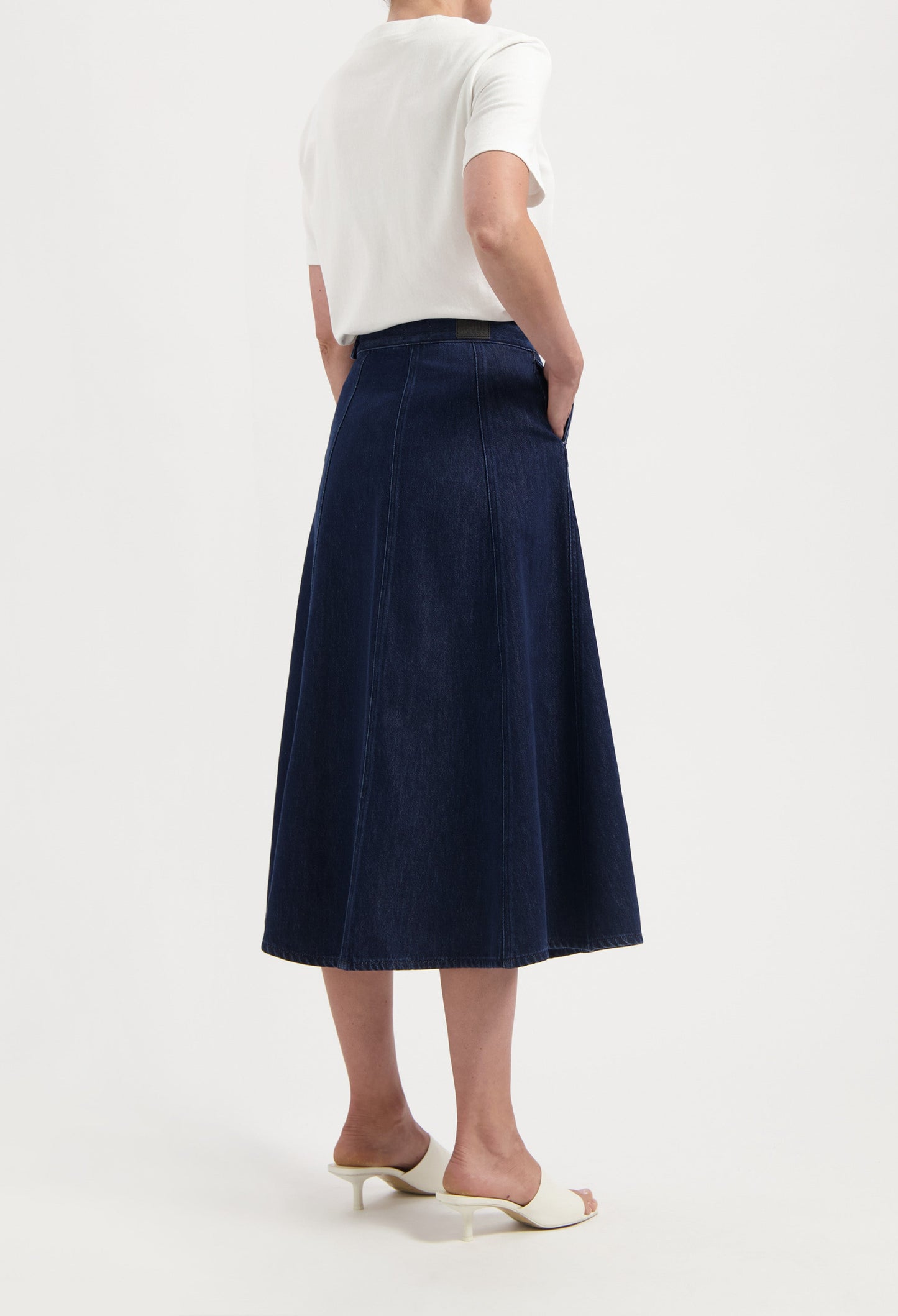 Mae Panel Skirt - Stone Indigo