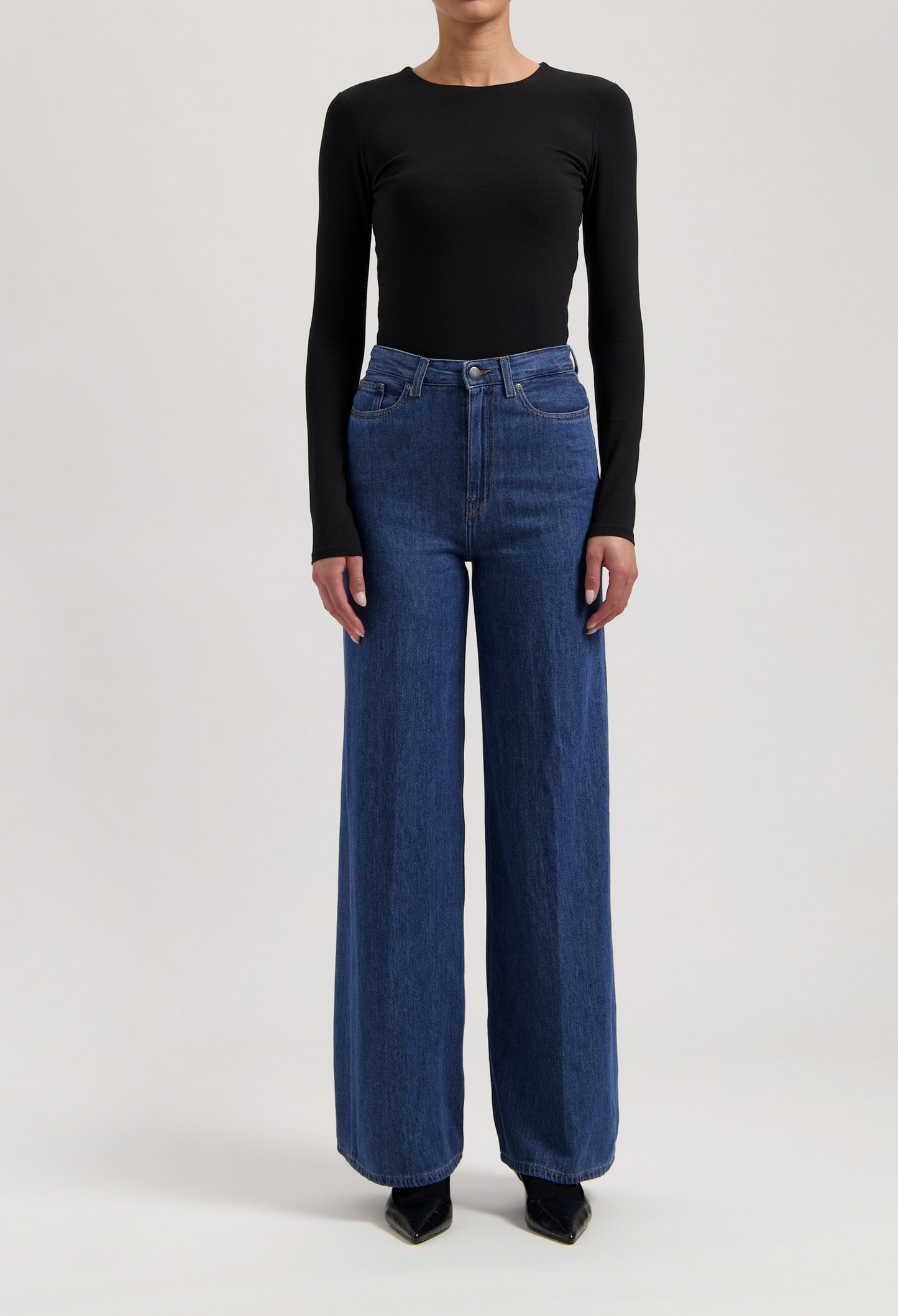 Sara High Loose Flow - Stone Indigo