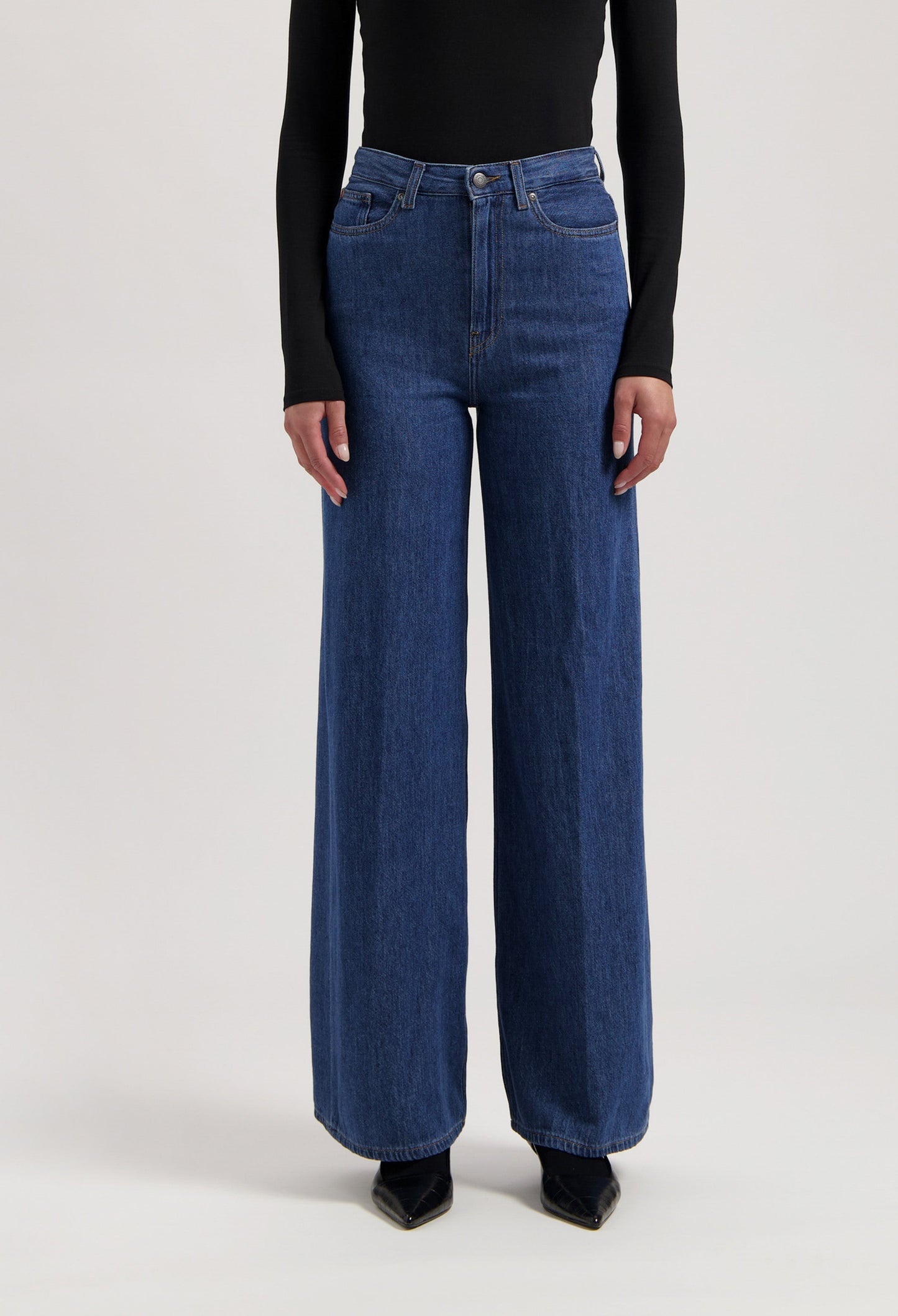 Sara High Loose Flow - Stone Indigo