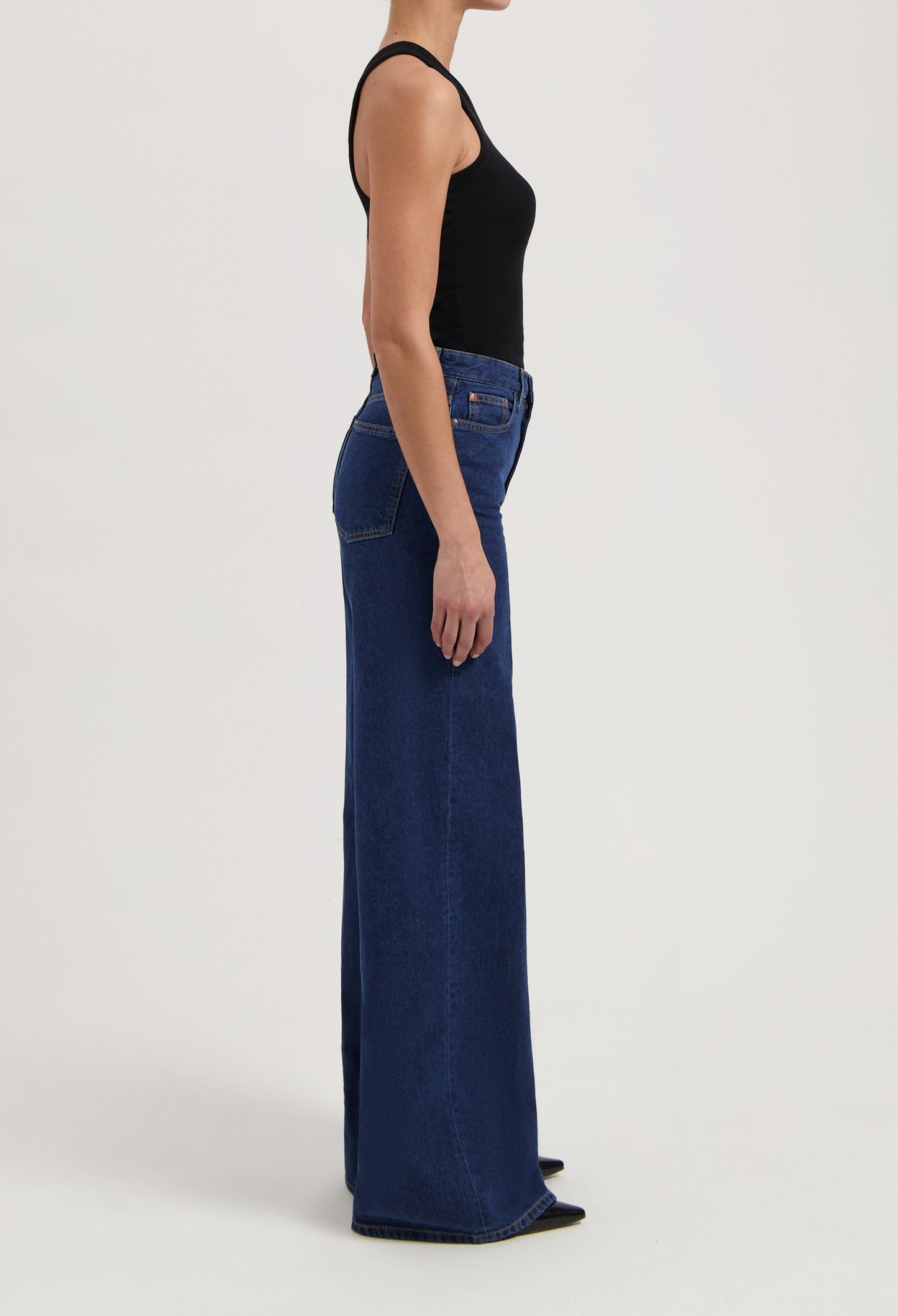 Sara High Loose - Stone Indigo