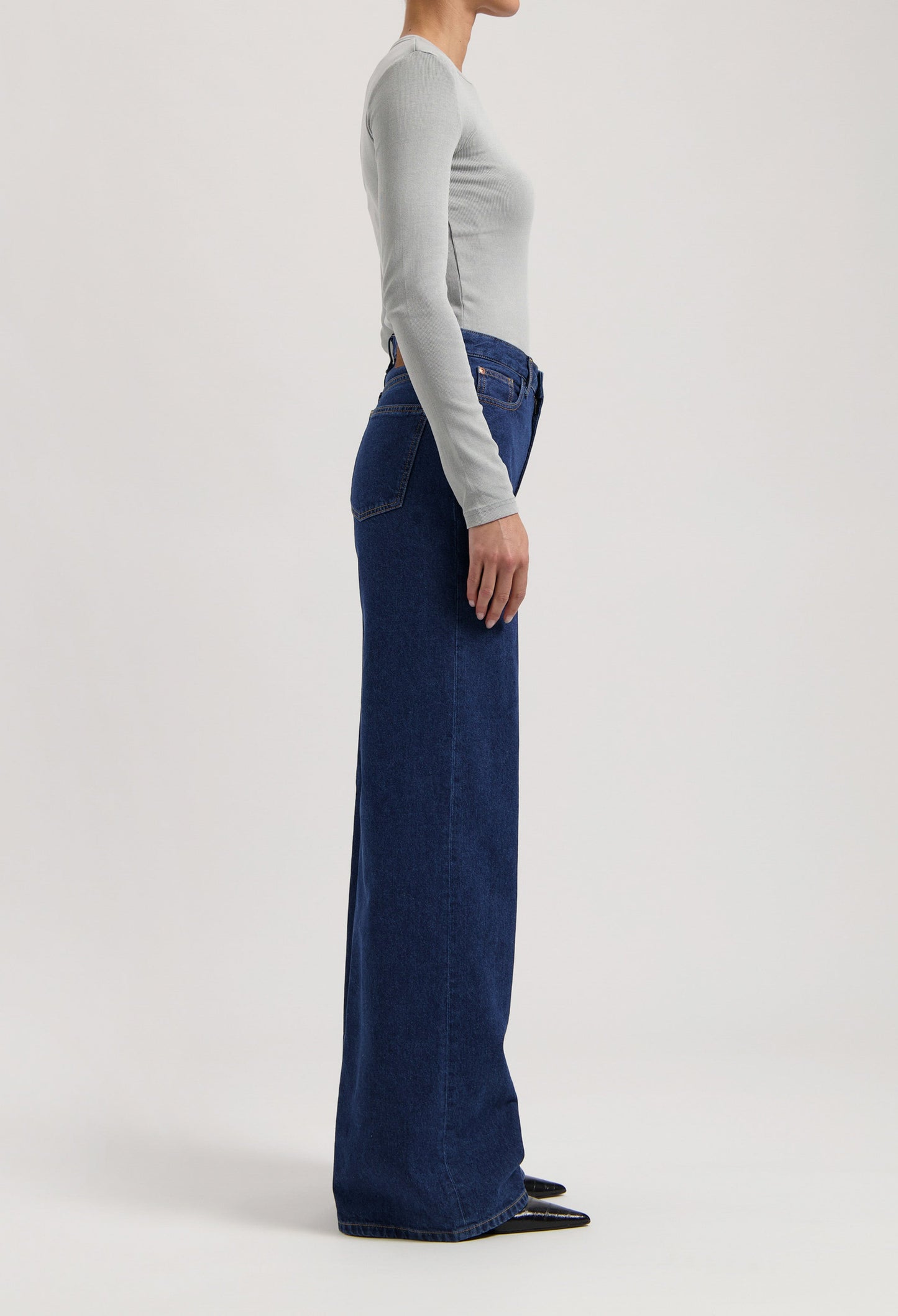 Sara High Loose - Stone Indigo