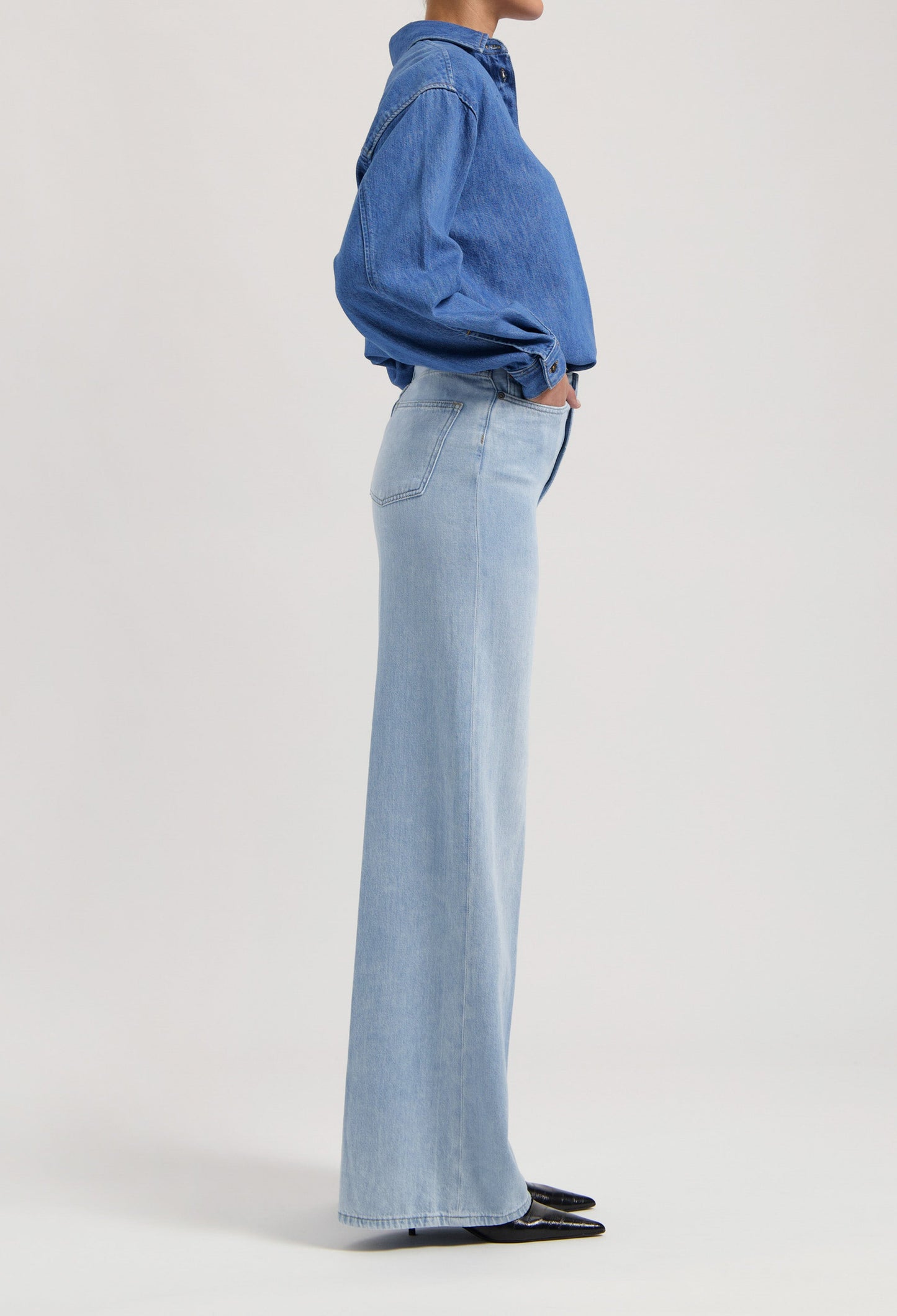 Reese Denim Shirt - Medium Stone