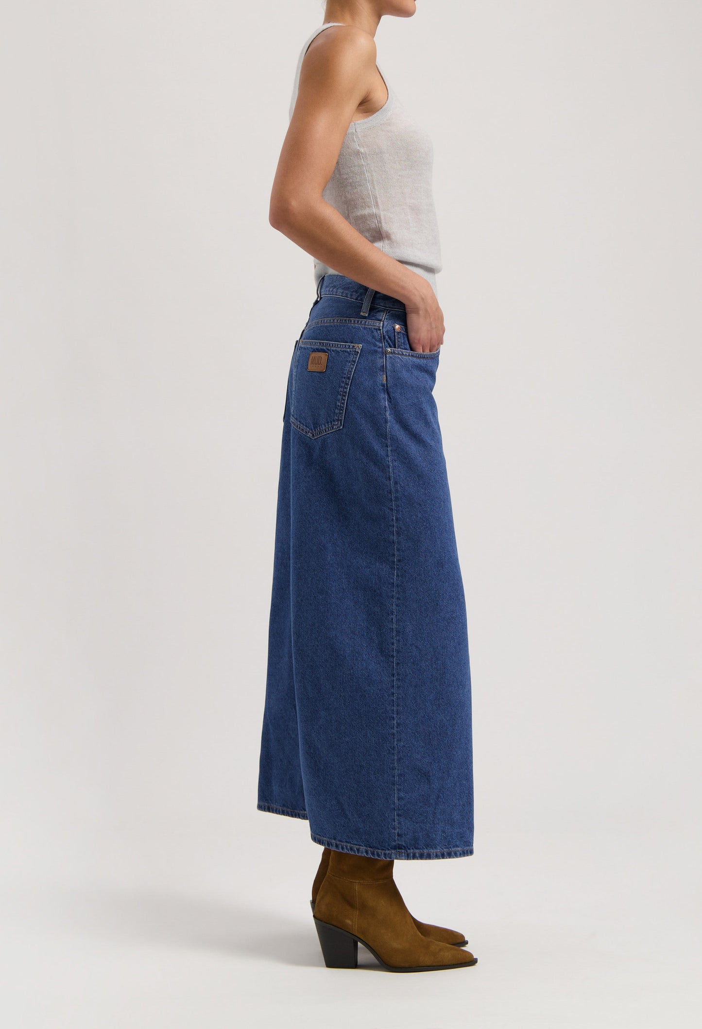 Lena Long Skirt - Medium Stone